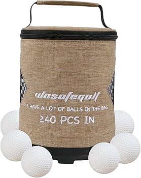 Amazon | ゴルフボールバッグポーチ、大容量シリンダーゴルフボール